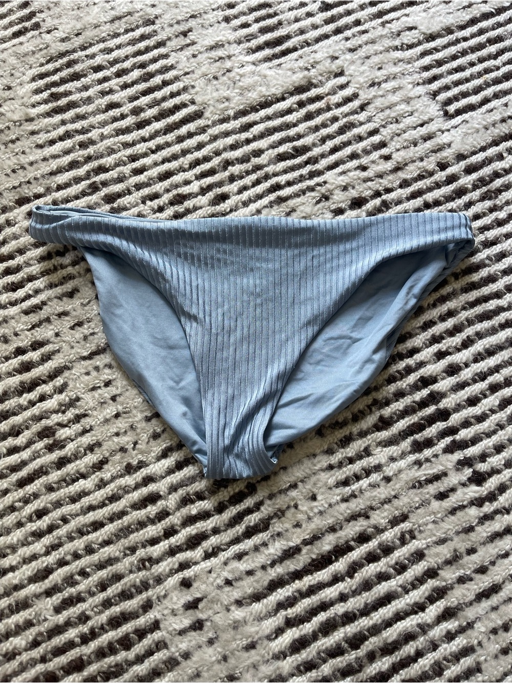 Vitamin A | Light Blue Ribbed Bikini Bottom